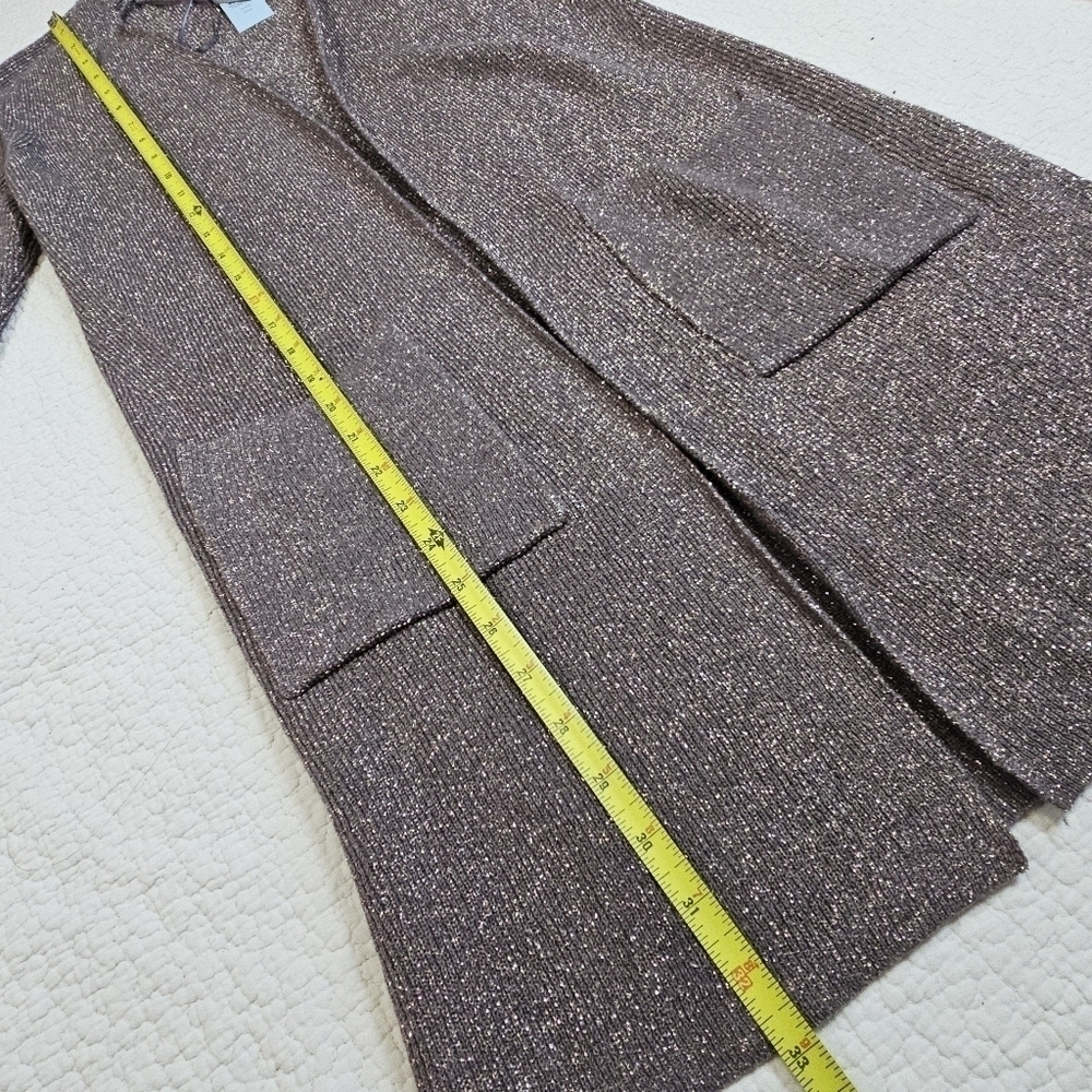 NWT Ann Taylor Shimmer Ribbed Open Cardigan - Picture 4 of 8
